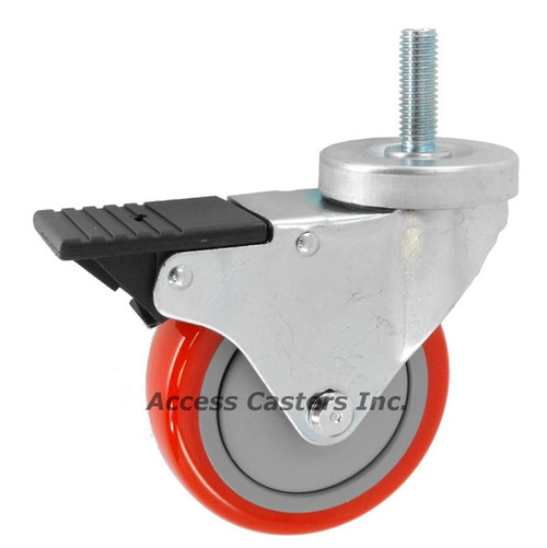 Total Lock Stem Caster Poly  Wheel