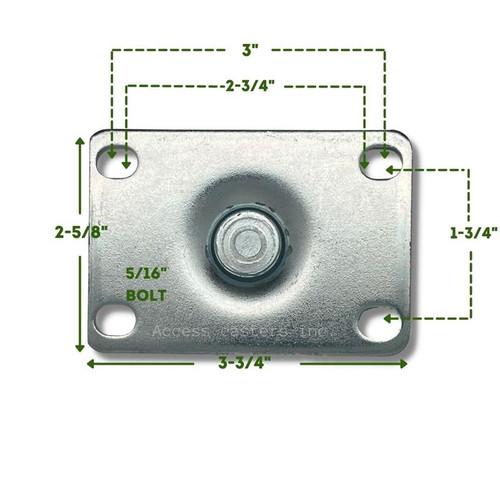 Overall top plate dimension