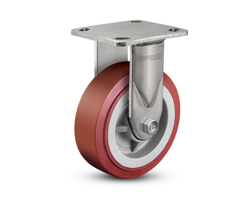 D4.04108.929 SS WB29 Four inch Stainless Steel Rigid Caster with Polyurethane Wheel D4.04108.929 SS WB29 Four inch Stainless Steel Rigid Caster with Polyurethane Wheel