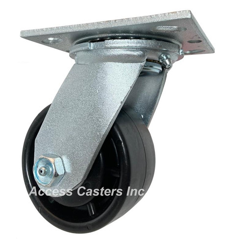 4DPOS 4" swivel caster with 4" x 2" polyolefin wheel