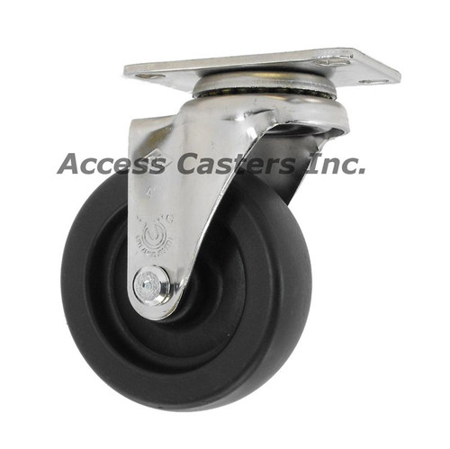 4DHPSSS 4" Stainless Steel Swivel with Polyolefin Wheel