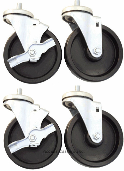 5 inch caster set of 4 for true refrigeration units 5 inch caster set of 4 for true refrigeration units