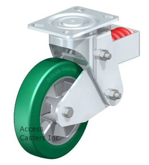 LHF-ALST 200K-16-CO - 8" Blickle Spring-Loaded Swivel Caster - Polyurethane Wheel