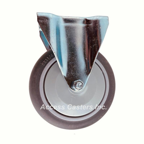 AR50P1TPR 5" Rigid Caster with Thermoplastic Rubber Wheel
