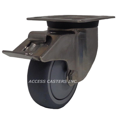 LKX-TPA 127KD-14-FI-FK Blickle 5" Stainless Steel Swivel Plate Caster TPA W