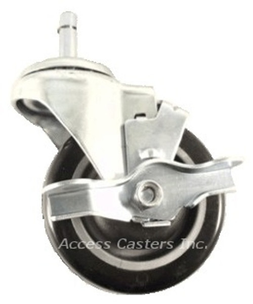 5 inch Friction Grip Ring Stem Caster Poly Wheel with Brake 5 inch Friction Grip Ring Stem Caster Poly Wheel with Brake