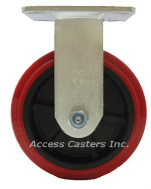 5 in Rigid Caster Poly on Poly Wheel