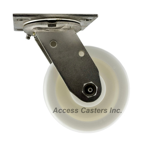 5DSSNYS 5" Stainless Steel Swivel Caster, Nylon Wheel