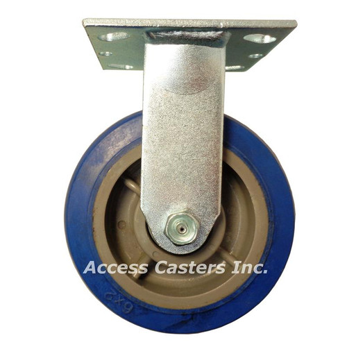 5DBLR 5 Inch Rigid Caster with Blue Elastomer Tread Wheel