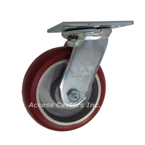 16AX05228S Albion 5" Swivel Caster with Ergonomic Polyurethane Wheel