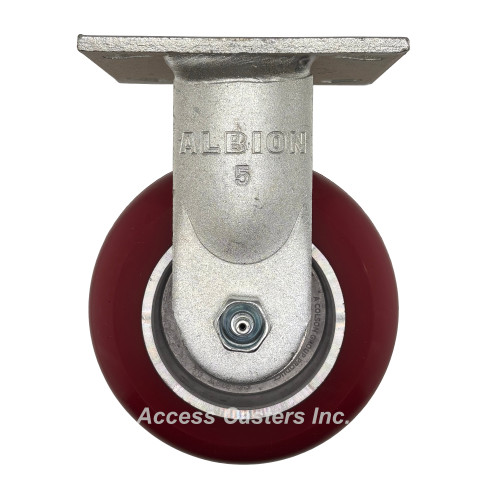 16AX05228R Albion 5" Rigid Caster with Ergonomic Polyurethane Wheel