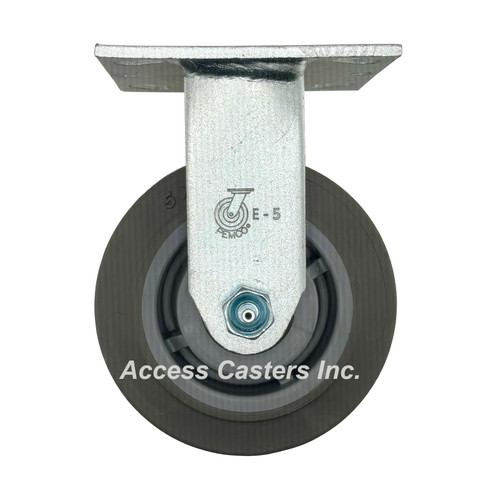 Rigid caster with 5 x 2 TPR wheel