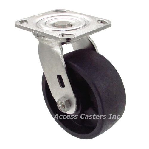 5DSSHIS Five Inch Stainless Steel Swivel Caster with Reinforced Thermoplastic Wheel 5DSSHIS Five Inch Stainless Steel Swivel Caster with Reinforced Thermoplastic Wheel