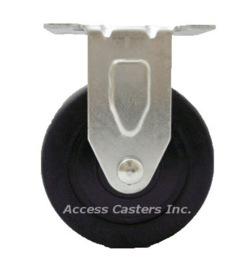 5P20HR 5" Rigid Caster Hard Rubber Wheel Top Plate
