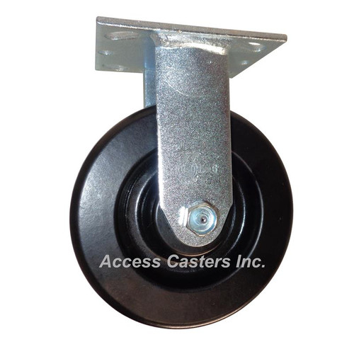ER6X2PHN Rigid Caster with 6" x 2" Phenolic Wheel