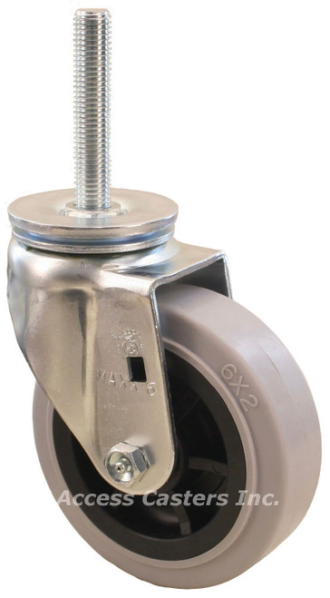 SE6563-M16-2X4-PROF-RB 6" Metric Stem Caster, M16-2 SE6563-M16-2X4-PROF-RB 6" Metric Stem Caster, M16-2