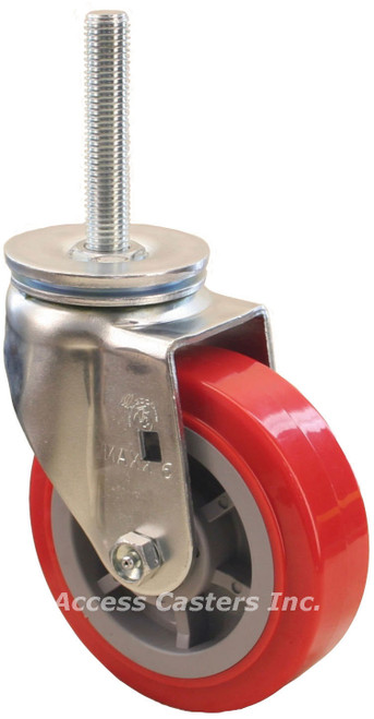 SE6563-M12-1.75X4-MPU-RB 6" Metric Stem Caster, M12-1.75 SE6563-M12-1.75X4-MPU-RB 6" Metric Stem Caster, M12-1.75