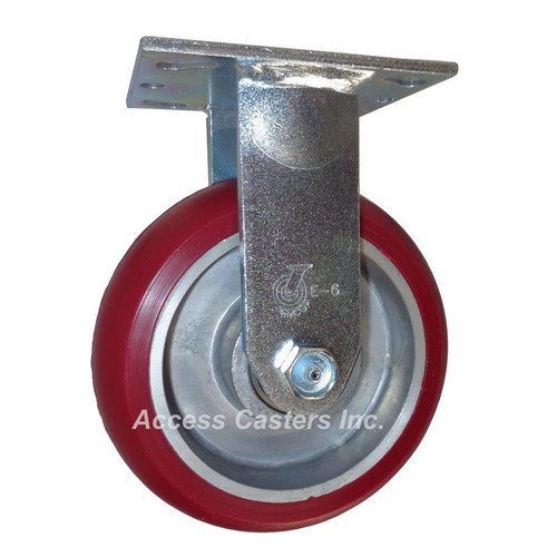 ER6X2AX 6" Rigid Caster with61 Premium Poly Wheel