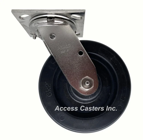 6PSSDS 6"Stainless Steel Swivel Caster with Polyolefin Wheel