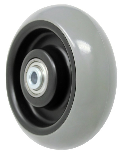 6DPU62 6" x 2" round tread polyurethane on polyolefin wheel