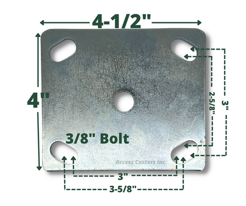 6PSSDR 6" Rigid Caster Stainless Steel Heavy Duty Plastic Wheel