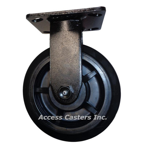6PNRR-BL 6" Rigid caster with black finish