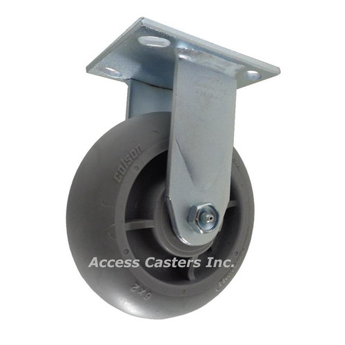 4.08198.559 Colson 8" Rigid Caster with Round Performa Rubber Wheel