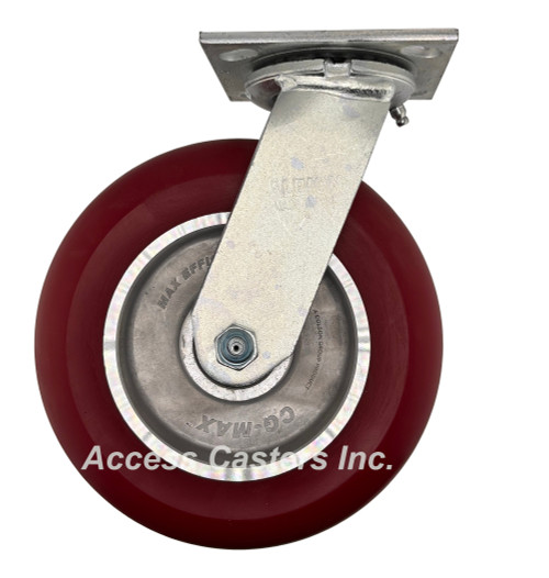 16AX08228S Albion 8" Swivel Caster with Ergonomic Polyurethane Wheel