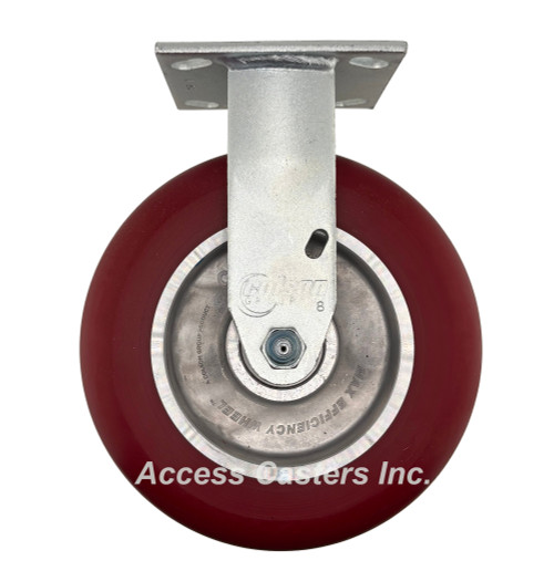16AX08228R Albion 8" Rigid Caster with Ergonomic Polyurethane Wheel