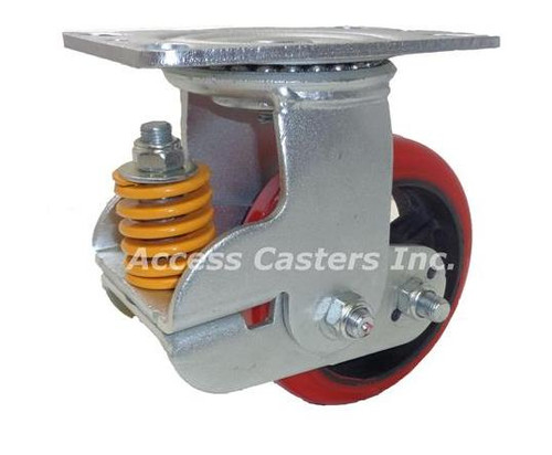 8P94PCS 8" Shock Absorbing Swivel Caster, Polyurethane on Cast Iron Wheel 8P94PCS 8" Shock Absorbing Swivel Caster, Polyurethane on Cast Iron Wheel