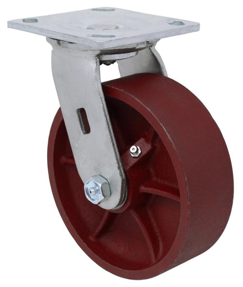 8DSS-S 8 Inch Medium Duty Swivel Caster with Ductile Iron Wheel 8DSS-S 8 Inch Medium Duty Swivel Caster with Ductile Iron Wheel
