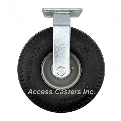 10" Rigid Caster No Flat Pneumatic Wheel