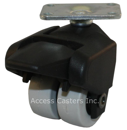 155-2XTPR-04-WB 1 1/2 Inch X-Caster High Cap Low Profile Dual TPR Wheel Bra 155-2XTPR-04-WB 1 1/2 Inch X-Caster High Cap Low Profile Dual TPR Wheel Bra