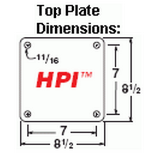 8.5 x 8.5 Top Plate