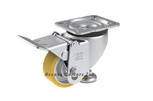 HRLK-ALTH 80K-F Blickle leveling caster with fixed foot and height-adjustable wheels HRLK-ALTH 80K-F Blickle leveling caster with fixed foot and height-adjustable wheels