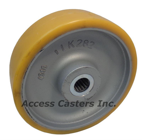 Wheel shown with 1-1/4" roller bearings