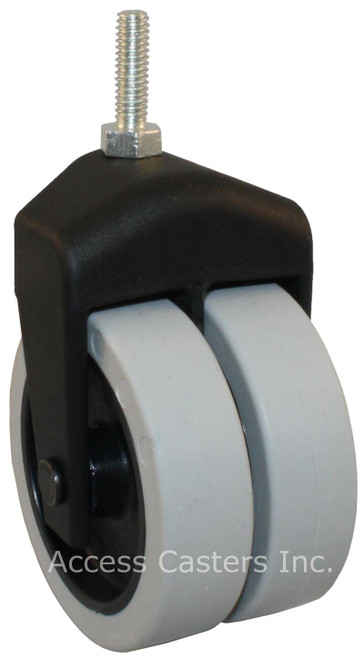 305-2XTPR-22 3 Inch X-Caster High Capacity Low Profile Dual Wheel 5/16 Thr 305-2XTPR-22 3 Inch X-Caster High Capacity Low Profile Dual Wheel 5/16 Thr