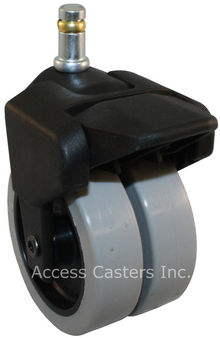 305-2XTPR-41-WB 3 Inch X-Caster with brake, 7/16" x 7/8" Grip Ring Stem 305-2XTPR-41-WB 3 Inch X-Caster with brake, 7/16" x 7/8" Grip Ring Stem