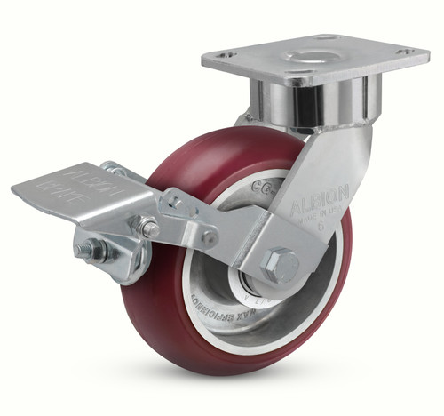 28AX06228SFBK Albino 6" maintenance free swivel caster with brake 28AX06228SFBK Albino 6" maintenance free swivel caster with brake