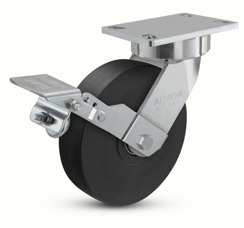 38NX08228S01FBK Albion 8" 38 Series caster with brake, Trionix™ wheel 38NX08228S01FBK Albion 8" 38 Series caster with brake, Trionix™ wheel