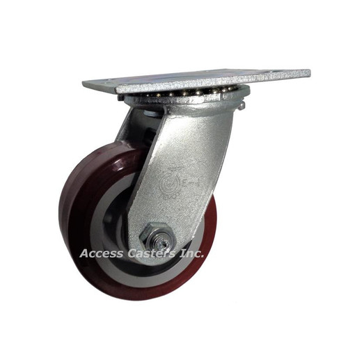 ES4X2TUM Pemco E-Line 4" x 2" swivel caster with polyurethane tread wheel