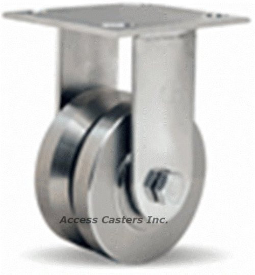 R-STA-4SVB Hamilton 4 Inch Stainless Steel V-Groove Rigid Caster