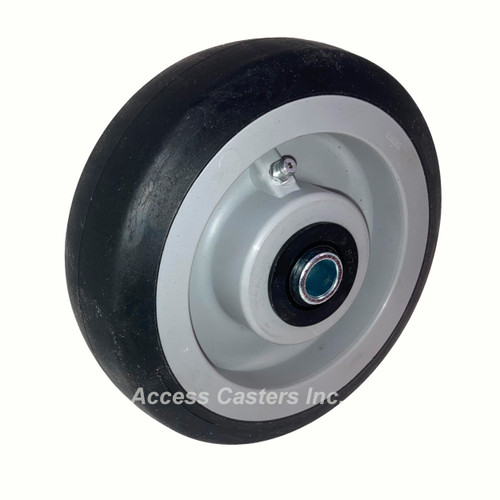 6XSBLKR 6" Rigid Plate Caster, Black TPR Wheel, 500 lbs Capacity