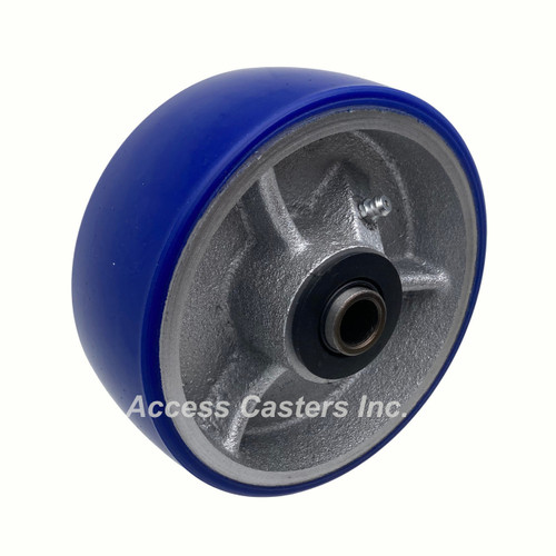6PCI62 6" x 2" blue polyurethane on cast iron wheel 6PCI62 6" x 2" blue polyurethane on cast iron wheel