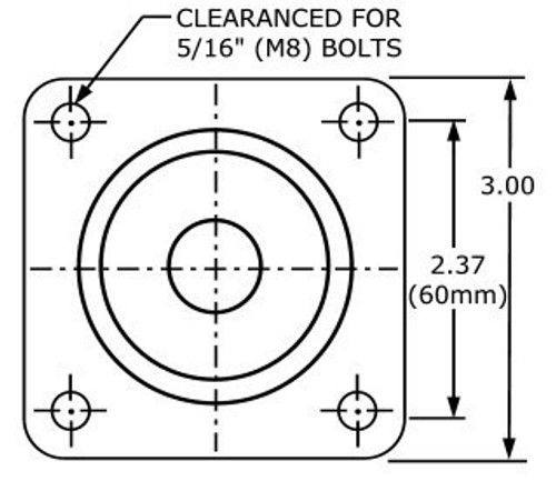 SC525CS-SB-PHN 2.5" Dual Wheel  Swivel Caster, phenolic Wheels