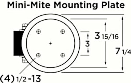 S-MM-43FS Hamilton Mini-Mite Low Profile Swivel Caster with 4" x 3" Steel Roller