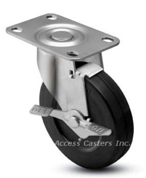 3HRERSB 3" Swivel Caster with Brake Hard Rubber Wheel 3HRERSB 3" Swivel Caster with Brake Hard Rubber Wheel