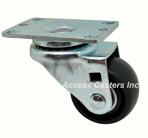 25ENVBS 2.5 Inch Swivel Caster with Black Neoprene Rubber Tread Wheel