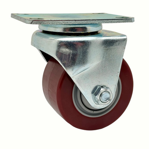 3DPMHD11S 3 Inch Low Height Caster, Poly Wheel, 3.125 x 4.125 Top Plate