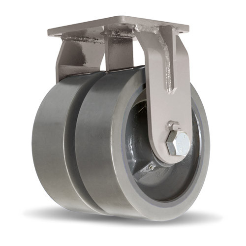 R-MDD-1242SGB95 Hamilton Maxi-Duty Dual Wheel Rigid Caster with 12" x 4" Duralast® Polyurethane (95A) on Cast Iron Wheel